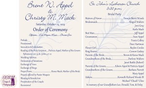 Appel & Mack Wedding Programs 1