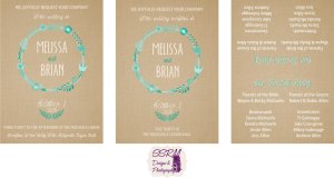 Melissa Michaelis & Brian Allen Wedding Invitations
